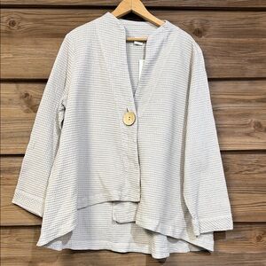 Focus Asymmetric Waffle Jacket